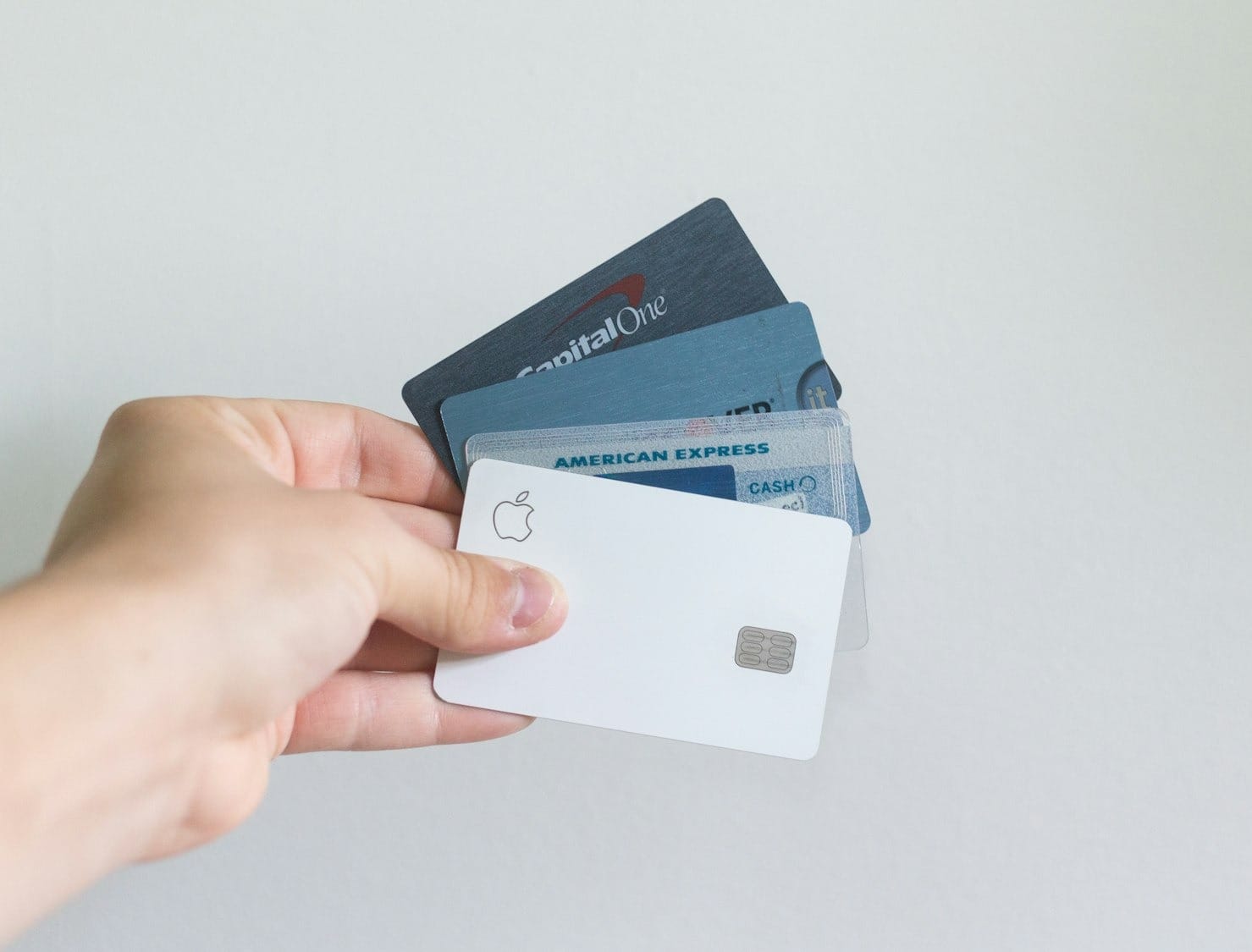 white and blue magnetic card